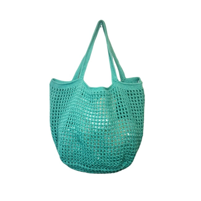 Mesh crochet beach bag