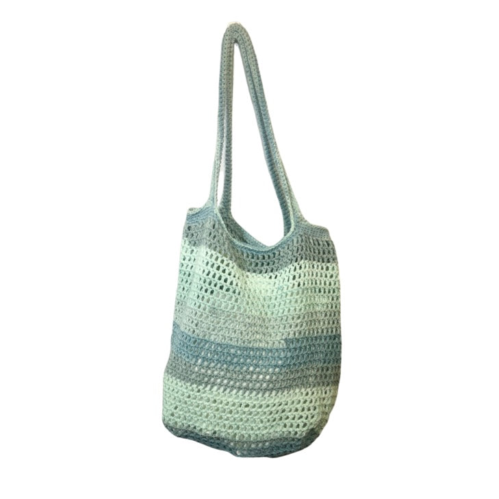 Mesh crochet beach bag