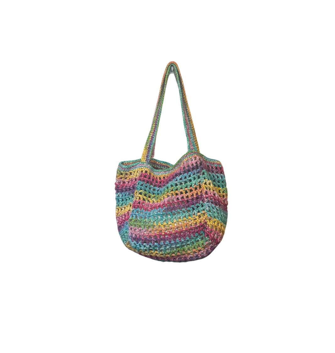 Mesh crochet beach bag